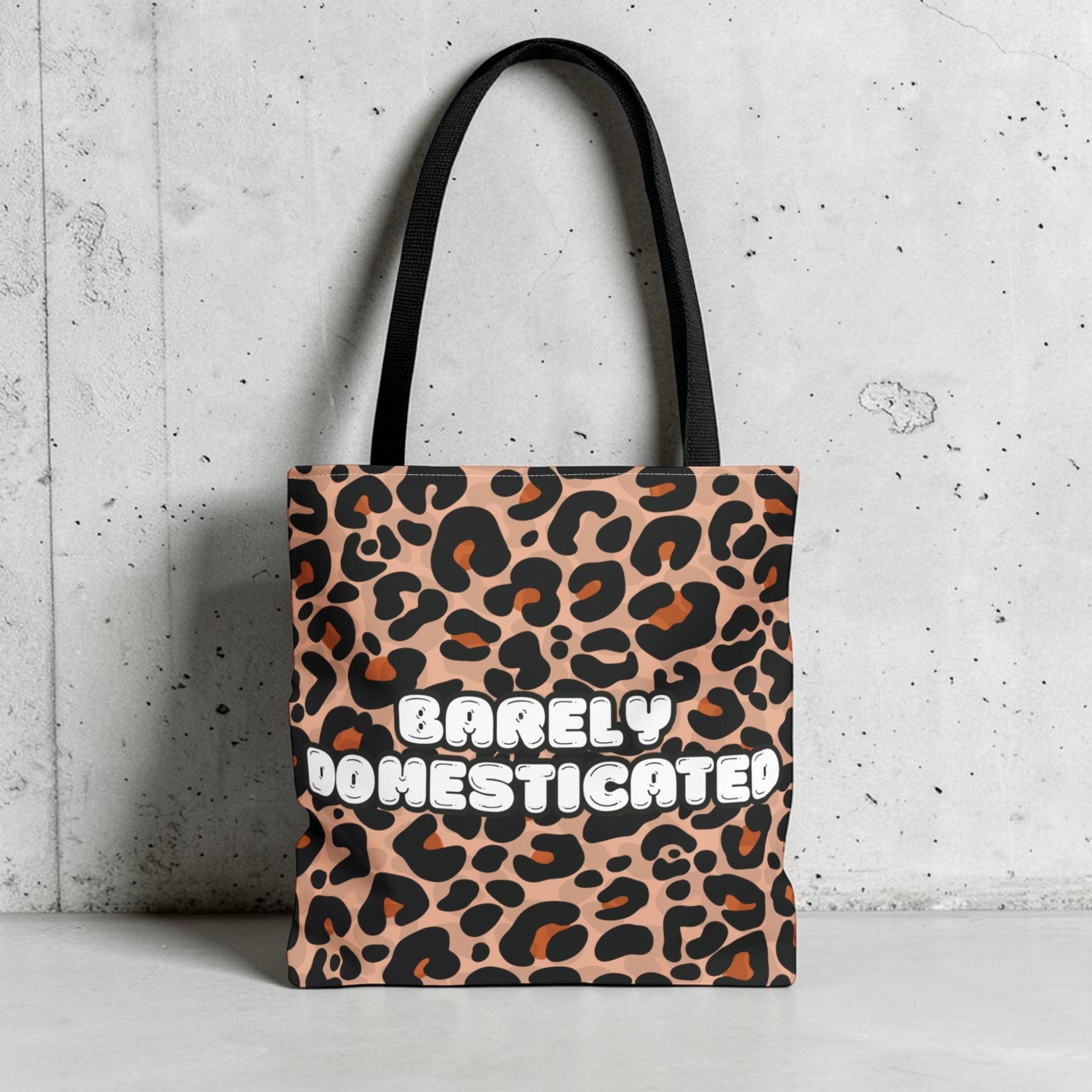 Barely Domesticated Leopard Tote Bag