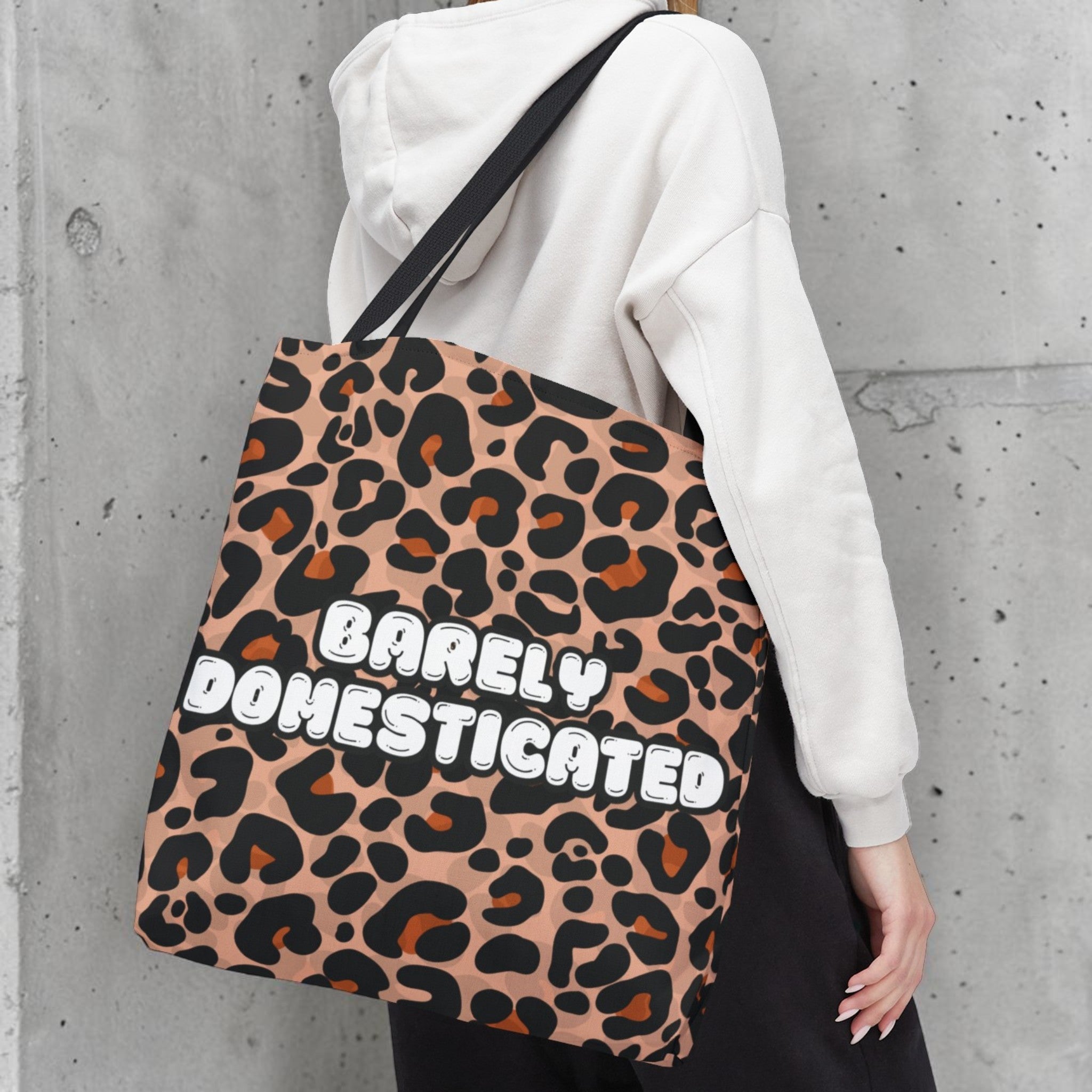 Barely Domesticated Leopard Tote Bag