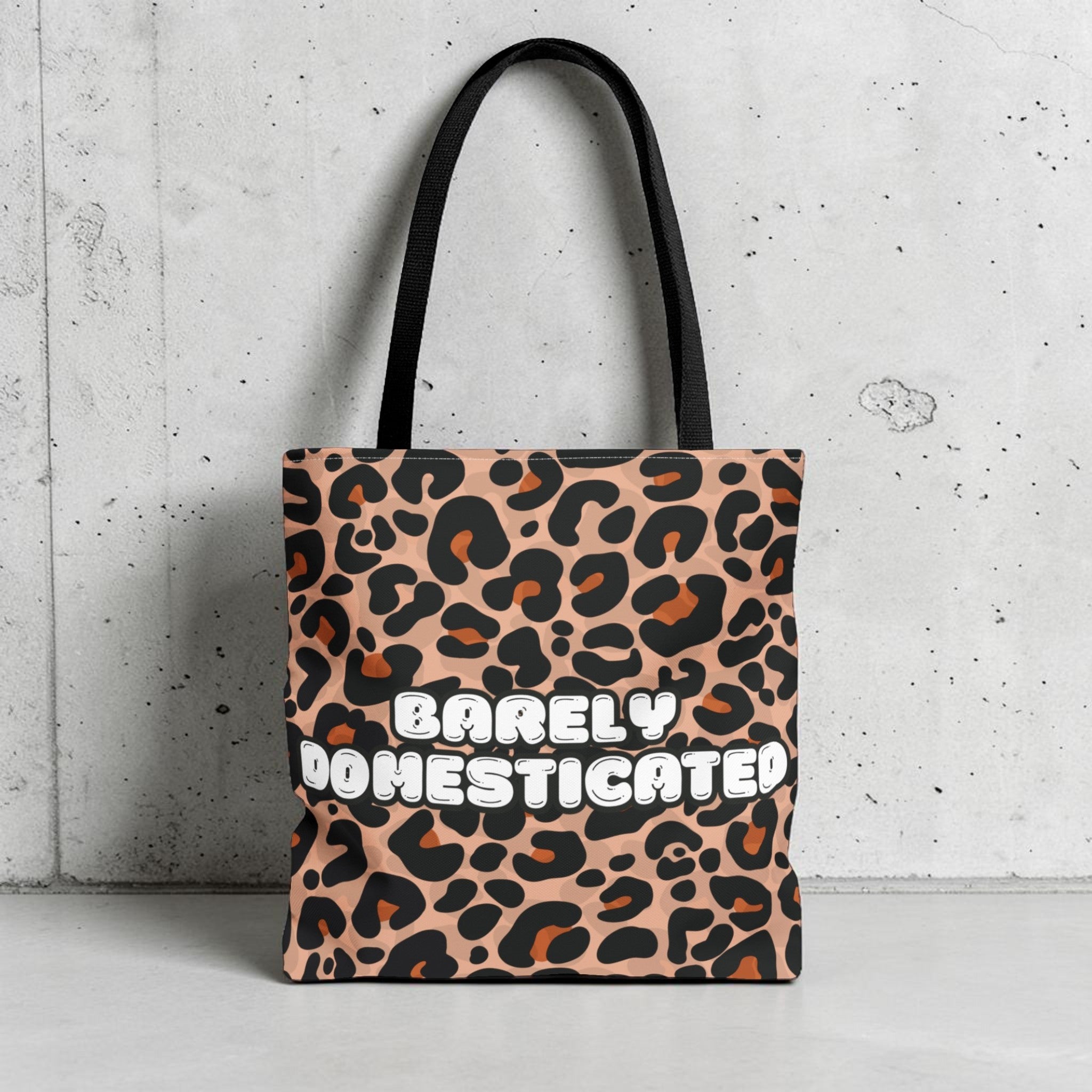 Barely Domesticated Leopard Tote Bag