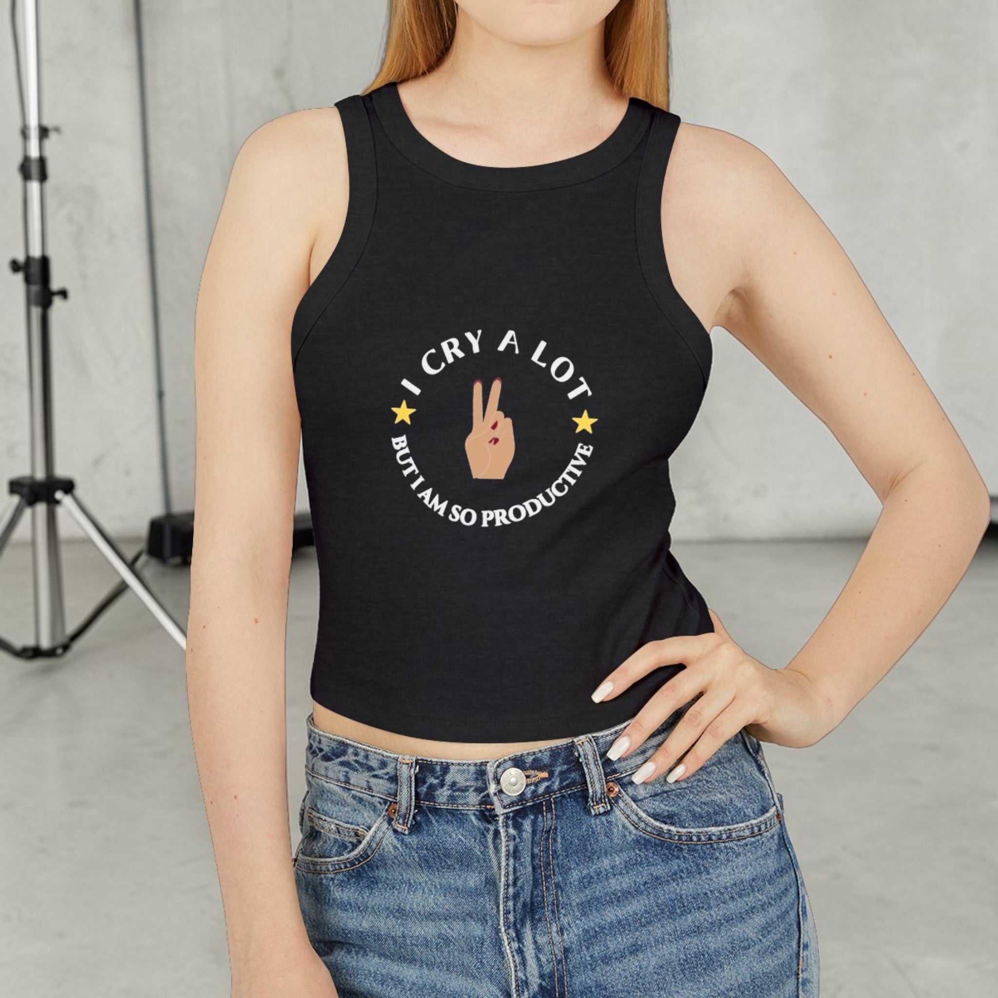 I Cry A Lot But I Am So Productive Tank Top