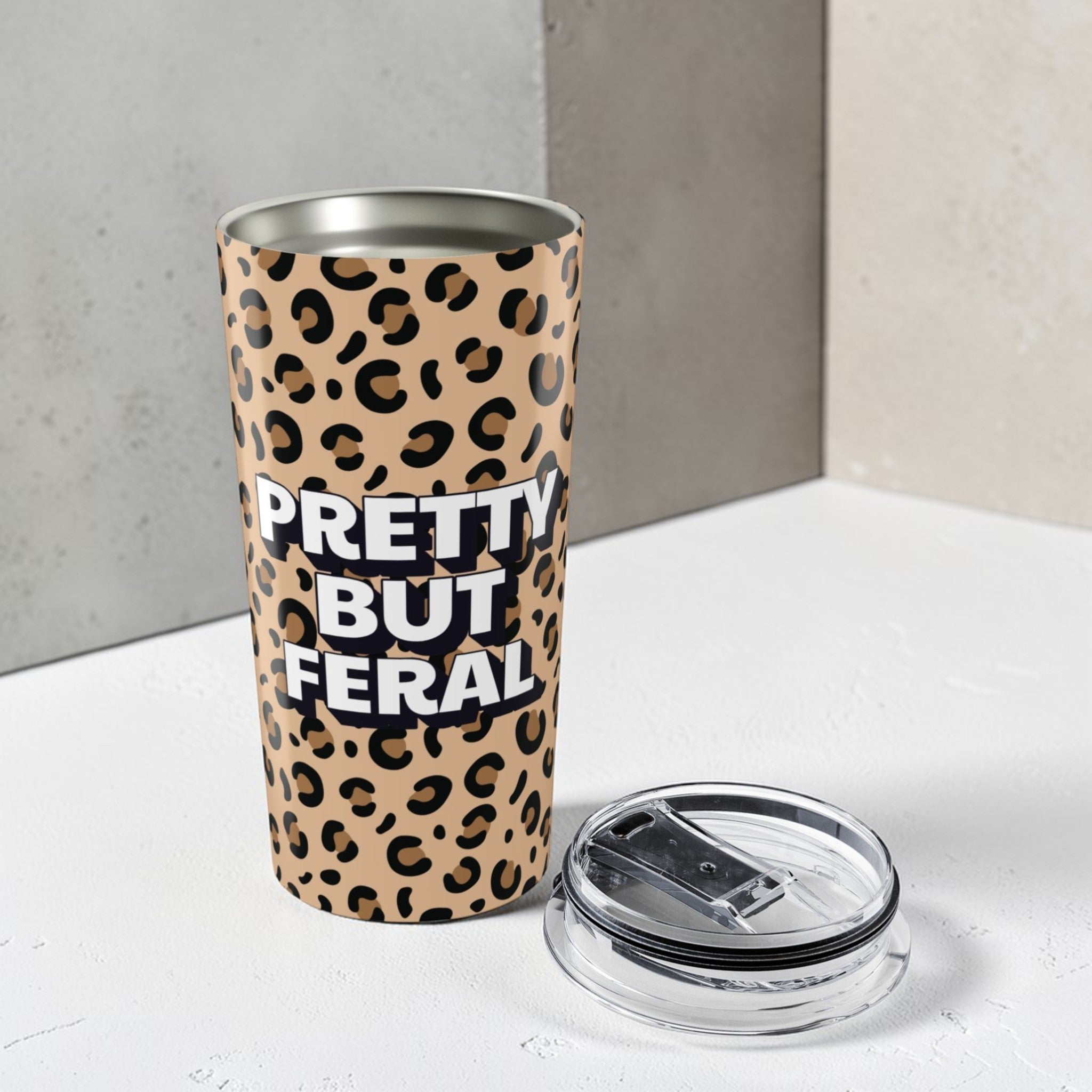 Pretty But Feral Leopard Tumbler 20oz